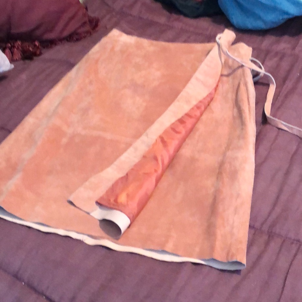 Suede skirt